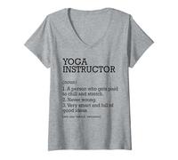Womens Yoga Instructor Job Definition Personalized Yoga Instructor V-Neck T-Shirt