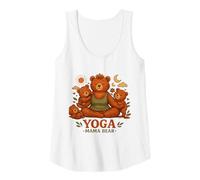 Womens Yoga Mama Bear Funny Gift for Moms Mindfulness Wellness Tank Top