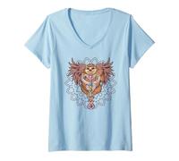 Womens Yoga meditations chakras mandalas Sloth V-Neck T-Shirt