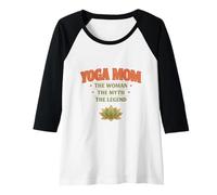 Womens Yoga Mom The Woman, Myth and Legend Fun Gift for Mothers Raglan Baseball Tee