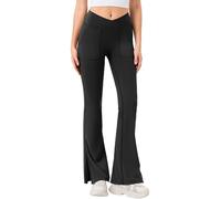 Women's Yoga Pants Flared High Waist Sports Leggings with Pockets Casual Solid Color Slim Chic Elegant Tights Sexy Temperament Breathable Fitness Pants