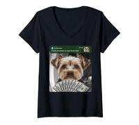 Women's Yorkshire Terrier There is Motion At Your Front Door Yorkie V-Neck T-Shirt