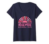 Womens Yosemite California Sunrise - Yosemite National Park CA V-Neck T-Shirt