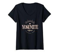 Womens Yosemite California | Yosemite National Park CA Modern V-Neck T-Shirt