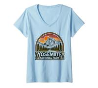 Womens Yosemite National Park California USA Beautiful Yosemite V-Neck T-Shirt