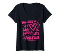 Womens You And I Love Are Gonna Live Meme Forever Retro First Name V-Neck T-Shirt