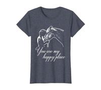 Womens You are My Happy Place - Horse Lovers T-Shirt, Women, Heather Blue, Medium