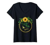 Womens You Are My Sunshine graphic design T-Shirt women sunflower V-Neck T-Shirt
