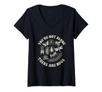 Women's You are not Alone There are Bugs Insects Entomologist Lover V-Neck T-Shirt