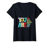 Womens You are Smart Positive Message Kindness Motivational Apparel V-Neck T-Shirt