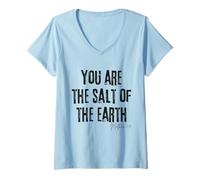 Womens You are The Salt of The Earth Matthew 5:13 Bible Faith V-Neck T-Shirt