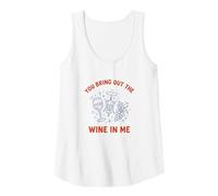 Womens You Bring Out The Wine in Me Wine Drinker Vineyard Pun Tank Top
