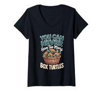 Women's You Can Never Have Too Many Box Turtles V-Neck T-Shirt