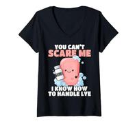 Women's You Can't Scare Me I Know How to Handle Lye Soap Making V-Neck T-Shirt
