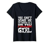 Womens You Can't Scare Me I'm Married to A Polish Girl T-Shirt V-Neck T-Shirt