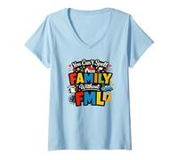 Women's You Can't Spell Family Without FML Funny Parent V-Neck T-Shirt
