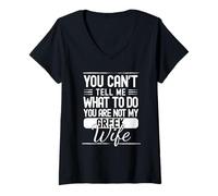 Womens You Cant Tell Me What to Do Your Not My Greek Wife V-Neck T-Shirt