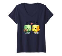 Womens You Complete Me Cute Periodic Table Love V-Neck T-Shirt