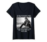 Women's You dig Spaghetti Westerns Man with no Name V-Neck T-Shirt