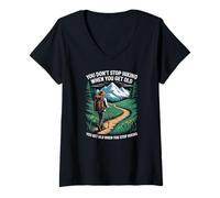 Women's You Dont Stop Hiking When You Get Old V-Neck T-Shirt