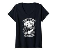 Women's You Dont Stop Hiking When You Get Old V-Neck T-Shirt