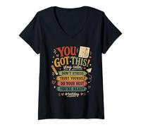 Women's You Got This Test Day Student Motivation School Exam Prep V-Neck T-Shirt