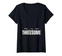 Womens You Had Me At Threesome Swinger Lifestyle Naughty Adult V-Neck T-Shirt