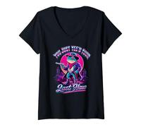 Women's You Just Yee'd Your Last Haw Frog Cowboy V-Neck T-Shirt