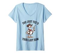 Women's You Just Yee'd Your Last Haw Wild West Goose V-Neck T-Shirt