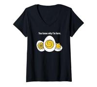 Womens You Know why I'm here Deviled Eggs Thanksgiving Funny V-Neck T-Shirt