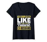 Womens You Look Like My Future Ex-Husband Divorce Woman Ex Wife V-Neck T-Shirt