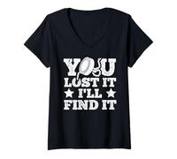 Womens You Lost it - I'll find it - Magnet Fishing V-Neck T-Shirt