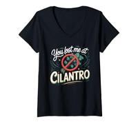 Women's You Lost Me at Cilantro Coriander Herb V-Neck T-Shirt