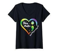 Womens You Matter Don't Let Your Story End V-Neck T-Shirt