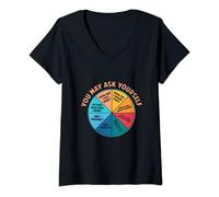 Womens You May Ask Yourself Once In A Lifetime Pie Chart V-Neck T-Shirt