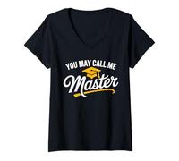 Women's You May Call Me Master 2026 Masters Degree Graduation V-Neck T-Shirt