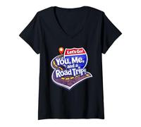 Women's You, Me, and a Road Trip! Let's Go! V-Neck T-Shirt