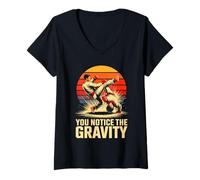 Women's You Notice The Gravity Judo Martial Arts Throw V-Neck T-Shirt