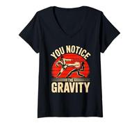 Women's You Notice The Gravity Judo Martial Arts Throw V-Neck T-Shirt