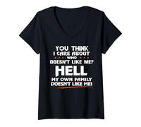 Women's You Think I Care? V-Neck T-Shirt