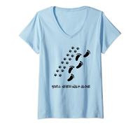 Womens You'll never walk alone Dog Shirt V-Neck T-Shirt