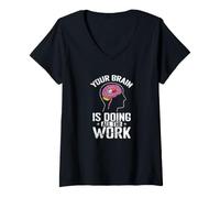 Women's Your Brain is Doing All The Work V-Neck T-Shirt