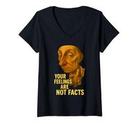 Women's Your Feelings are Not Facts Freedom Expression V-Neck T-Shirt