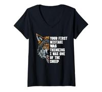 Womens Your First Mistake was Thinking I was One of The Sheep V-Neck T-Shirt