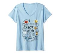 Women's Your Way's Better Christian Faith Inspiration V-Neck T-Shirt