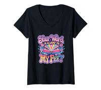 Womens Your Word is A Lamp to My Feet Scripture V-Neck T-Shirt