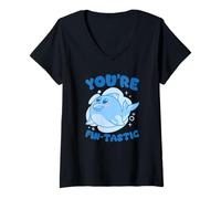 Women's You're Fin-Tastic Dolphin Kawaii Cute Funny V-Neck T-Shirt