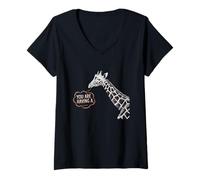 Womens You're Having A Giraffe - Funny British Humor Slang V-Neck T-Shirt