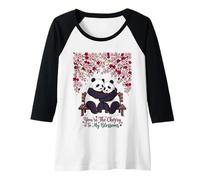 Womens You're The Cherry to My Blossoms Panda Cute Raglan Baseball Tee