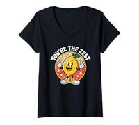 Womens You're The Zest Lemon Pun Cute Fruit Humor V-Neck T-Shirt